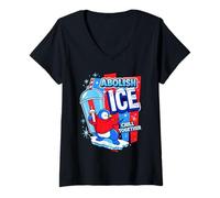 Women's Abolish The Ice Penguin Slush Drink Funny Summer Chill Mode V-Neck T-Shirt