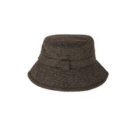 Women's Abraham Moon Herringbone Tweed Bucket Hat - PEWTER / ONE
