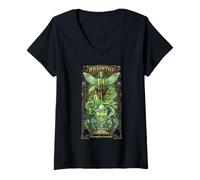 Women's Absinthe Set with Glass, Spoon and Fountain V-Neck T-Shirt