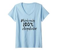 Women's Absolutely 100% Shopaholic V-Neck T-Shirt