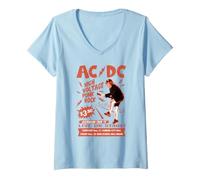 Women's AC/DC High Voltage Punk Rock Australian Tour 1975 V-Neck T-Shirt