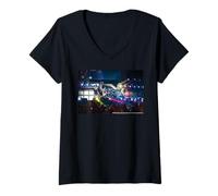 Women's AC DC Live Arena Stage Rock Concert Thunder Tour V-Neck T-Shirt
