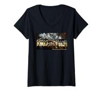 Women's AC DC Live Stage Rock N Roll Train Tour Concert V-Neck T-Shirt