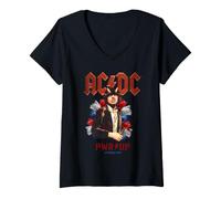 Women's AC/DC PWR UP Amsterdam European Tour 2024 V-Neck T-Shirt