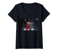 Women's AC/DC Rock Concert Electric Guitar Stage Energy V-Neck T-Shirt