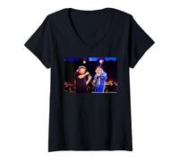 Women's AC DC Rock Concert Stage Riffs Thunderstruck Energy Live V-Neck T-Shirt