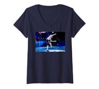 Women's AC/DC Rock N Roll High Voltage Live Stage Guitar Power V-Neck T-Shirt