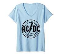 Womens AC/DC - Rock & Roll V-Neck T-Shirt