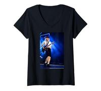 Women's AC/DC Rock Stadium Energy Electric Guitar Live Power V-Neck T-Shirt