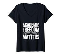 Women's Academic Freedom Matters Supportive Scholar V-Neck T-Shirt