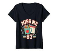 Women's Academic Year End Countdown 67 Days Summer Break V-Neck T-Shirt
