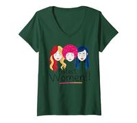 Women's Accelerate Action for Women - International Day 2025 V-Neck T-Shirt, Dark Green, Small