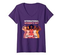 Womens Accelerate Action International Women’s Day V-Neck T-Shirt