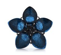 Women's Accessory Cherry Blossoms Flower Brooches for Women Acrylic Beauty Flower Party Brooch Pin Gifts brooches(Blue)