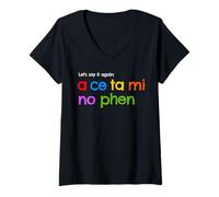 Womens Acetaminophen How to Pronounce V-Neck T-Shirt