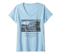 Womens Acropolis Athens Souvenir Parthenon Temple of Minerva Kids V-Neck T-Shirt