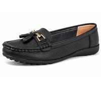Womens Action Leather Loafers Tassel Flat Slip On Office Work Shoes Boulevard