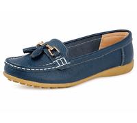 Womens Action Leather Loafers Tassel Flat Slip On Office Work Shoes Boulevard