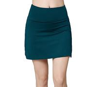 Women's Active Athletic Skirt Sports Golf Tennis Running Pockets Skort, Dark Teal, XX-Large