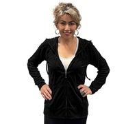 Women's Active Casual Thin Cotton Zip Up Hoodie Jacket, Black, Large