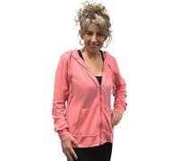Women's Active Casual Thin Cotton Zip Up Hoodie Jacket, Pink, M