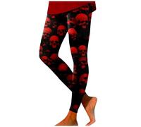 Women's Activewear Leggings Halloween Pants, Shapewear Exercise Plus Size Stretch Trousers Yoga Workout High Waisted Soft Tummy Control Fitness Print Tights 80s