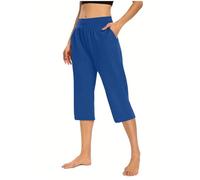 Women's Activewear Trousers Yoga Trousers with Pockets Straight Wide Leg Pants Stretch Work Tracksuit Bottoms Gym Joggers Causal Lounge Tummy Control Pants Solid Color Jogging Yoga Fitness Sweatpants