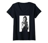 Womens Actor Roddy Piper They Live Wrestler by Michael Grecco V-Neck T-Shirt