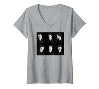 Womens Adam Ant Portraits Contact Sheet Chris Duffy Photography V-Neck T-Shirt