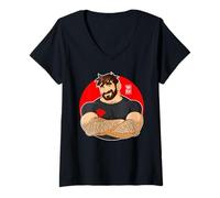 Women's Adam Likes Crossing Arms V-Neck T-Shirt