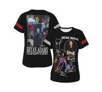 Women's Adams Canadian Rock Singer Bryan T-Shirts Stylish Short Sleeve Summer Tees Multi-Sided Printed Shirt Multicoloured XL