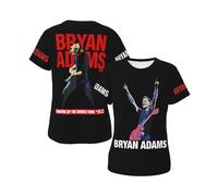 Women's Adams Canadian Rock Singer Bryan T-Shirts Stylish Short Sleeve Summer Tees Multi-Sided Printed Shirt Multicoloured S