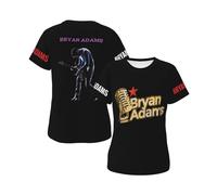 Women's Adams Canadian Rock Singer Bryan T-Shirts Stylish Short Sleeve Summer Tees Multi-Sided Printed Shirt Multicoloured S