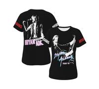 Women's Adams Canadian Rock Singer Bryan T-Shirts Stylish Short Sleeve Summer Tees Multi-Sided Printed Shirt Multicoloured XL