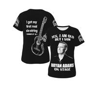 Women's Adams Canadian Rock Singer Bryan T-Shirts Stylish Short Sleeve Summer Tees Multi-Sided Printed Shirt Multicoloured XL