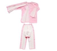 Womens Adaptive Clothing 2 Piece Outfits Winter Thicken Tear Away Side Closure Easy On/Off Post Surgery Shirts & Trousers (Pink, S)