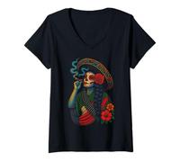 Womens Adelita Bandida Mexican Revolution Chicana Soldier patriots V-Neck T-Shirt