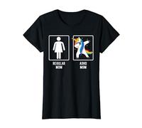 Womens ADHD Awareness Beautiful Unicon Dabbing ADHD Mom T-Shirt
