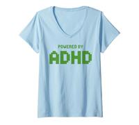 Womens ADHD Awareness Neurodiverse V-Neck T-Shirt