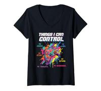 Women's ADHD Behavior Autism Things I Can Control for Teen Boy V-Neck T-Shirt