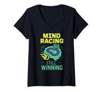 Women's ADHD Superpower Neurodivergent Pride Hyperfocus Life V-Neck T-Shirt