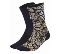 Women's adidas Farm Socks 2 Pair Pack - Multicolor/Black/Tactile Red/St Tropic Bloom - Size: Medium
