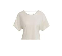 Womens Adidas Studio Backless Sports T-Shirt Ecru L