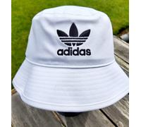 Womens ADIDAS White LOGO BUCKET HAT Cricket Beach Festival OSFW FQ4641 Buck8