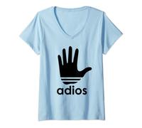 Womens Adios - Funny T-Shirt to say Good Bye V-Neck T-Shirt