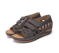 Women's Adjustable Ankle Strap Wedge Sandals - Stylish Peep Toe Flatform Shoes for Summer in Green Sandals for Women