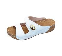 Womens Adjustable Buckle Slide Sandals, Ladies Comfort Open Toe Slide On Slippers, Open-Toed Platform Slippers, Comfortable Quick-Drying Non-Slip Shoes for Indoor Rest And Lounge Time