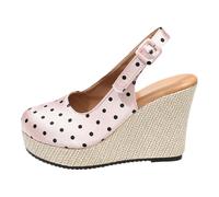 Womens Adjustable Closed Toe Block Heels, Womens Closed Toe Platform Sandals, Orthopedic Wide Fit Walking Shoes, Lightweight Anti-Slip Slippers for Wedding Ceremony And Bridal Party