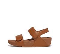 Women's adjustable leather back strap sandals FitFlop Lulu Beige 39