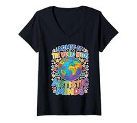 Women's Admit It The World Needs Autistic Minds Neurodiversity V-Neck T-Shirt